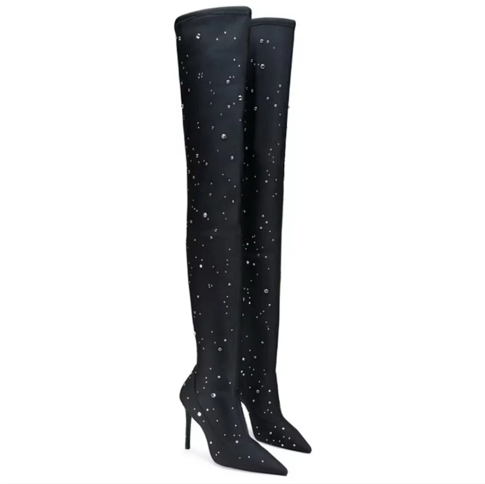 STUART WEITZMAN Over The Knee Boots Black Size 7 New